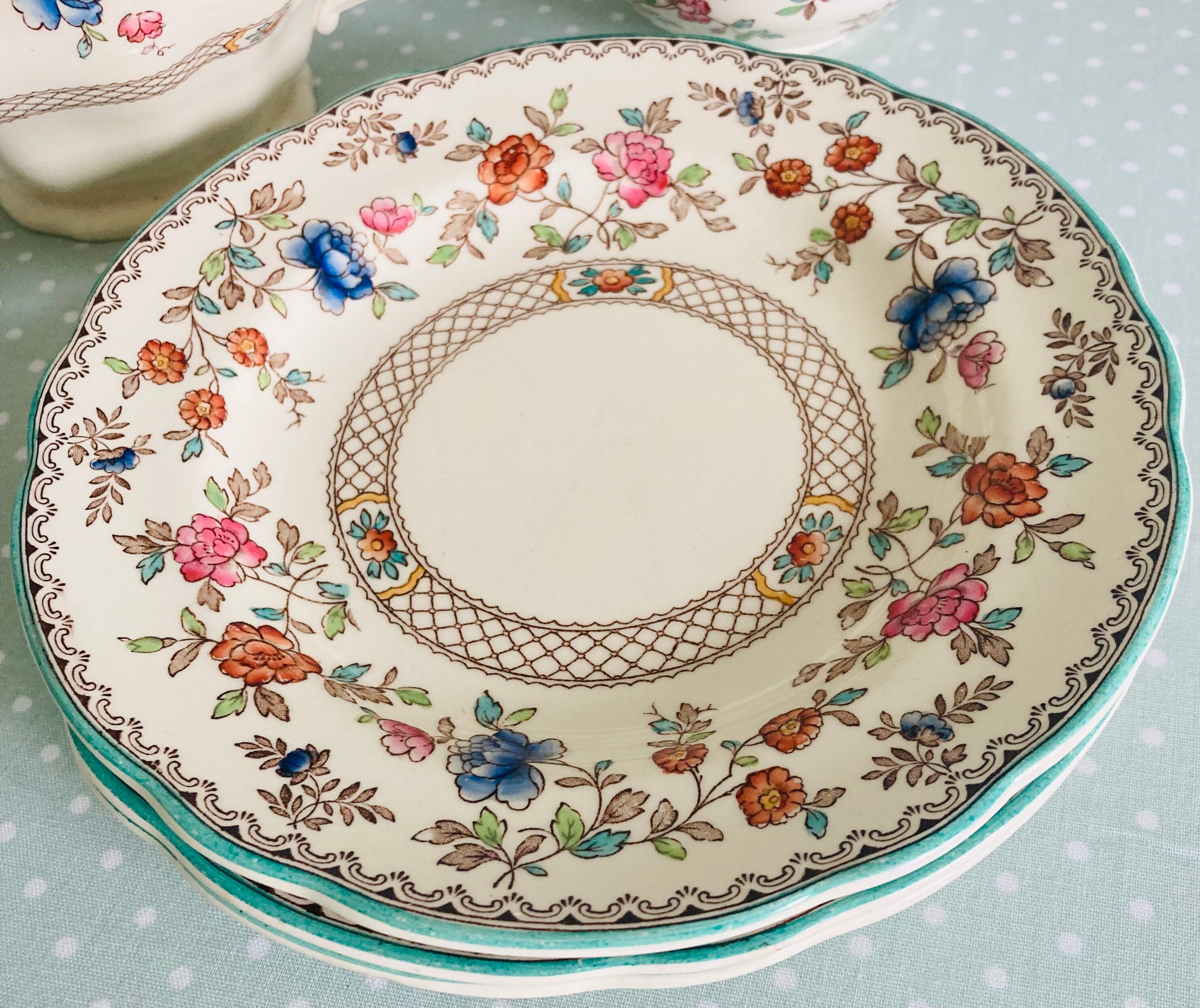 Spode Audley Royal Jasmine Plates Set of 3 Small Spode Etsy UK