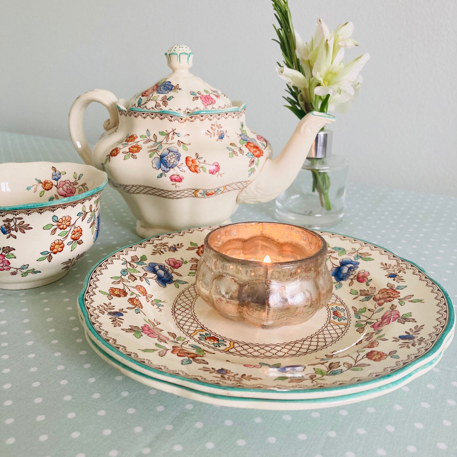 Spode Audley Royal Jasmine Plates Set of 3 Small Spode Etsy UK