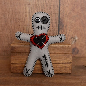 Voodoo doll/Voodoo patch doll/Gray