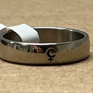 Hand stamped Lilith stainless steel ring/Lilith/Personalized