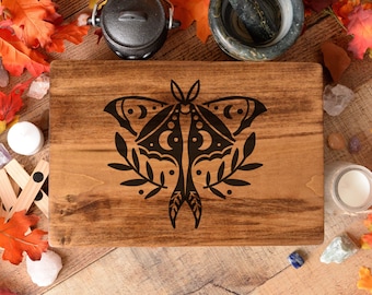 Altar / Luna Moth / Meditation / Pagan Altar / Wiccan Altar / Portable Altar / Altar / Altar Table / Tabletop Altar / Tarot