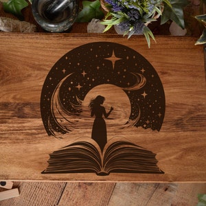 Altar / Mystical Moon  / Meditation / Altar Table / Tabletop Altar / Witch Decor / Pagan Altar / Wiccan Altar / Tarot