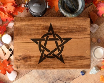 Altar / Pentacle / Meditation / Altar Table / Tabletop Altar / Portable Altar / Witch Decor / Pagan Altar / Wiccan Altar / Tarot