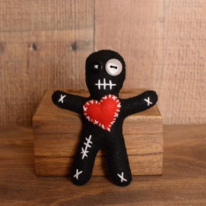 Voodoo doll/Voodoo patch doll/Black and white