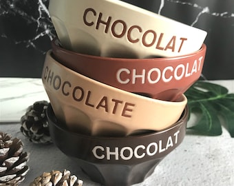 Chocolate Ceramic Bowl, Salad Bowl, Crockery, Pottery, Dinnerware, Tableware,More colors to choose