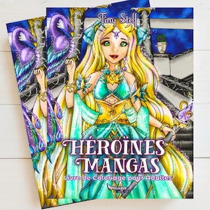 Adult Coloring Book: Manga Heroines