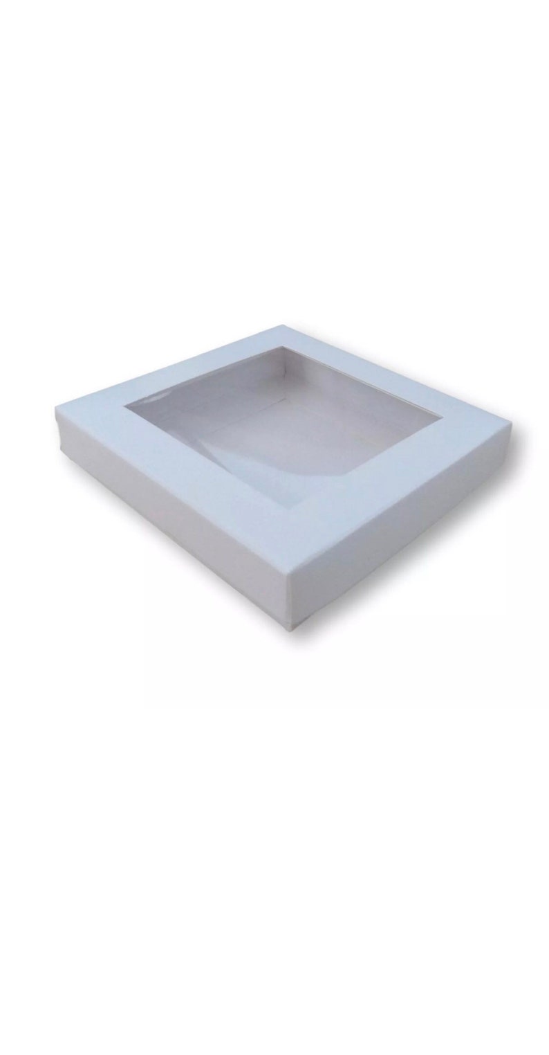 magnets coasters Pack of 55 4 x 4 White Gold Kraft Brown Silver Gift Boxes With Window Jewellery Cakes Gifts