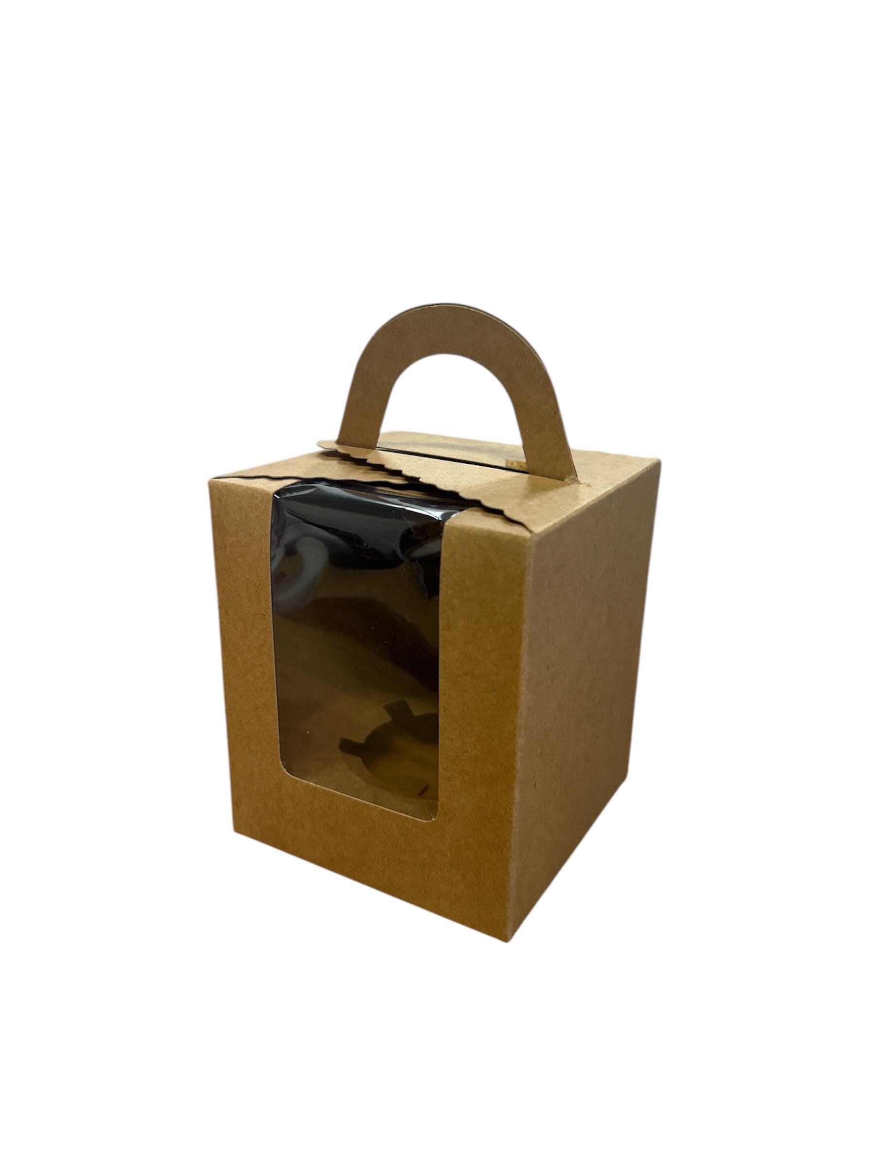 100 Scatole Porta Cupcake Con Maniglia E Finestra – Contenitori Monouso In Cartone, Ideali Per Confezioni Regalo, Effetto Sfumato - 5