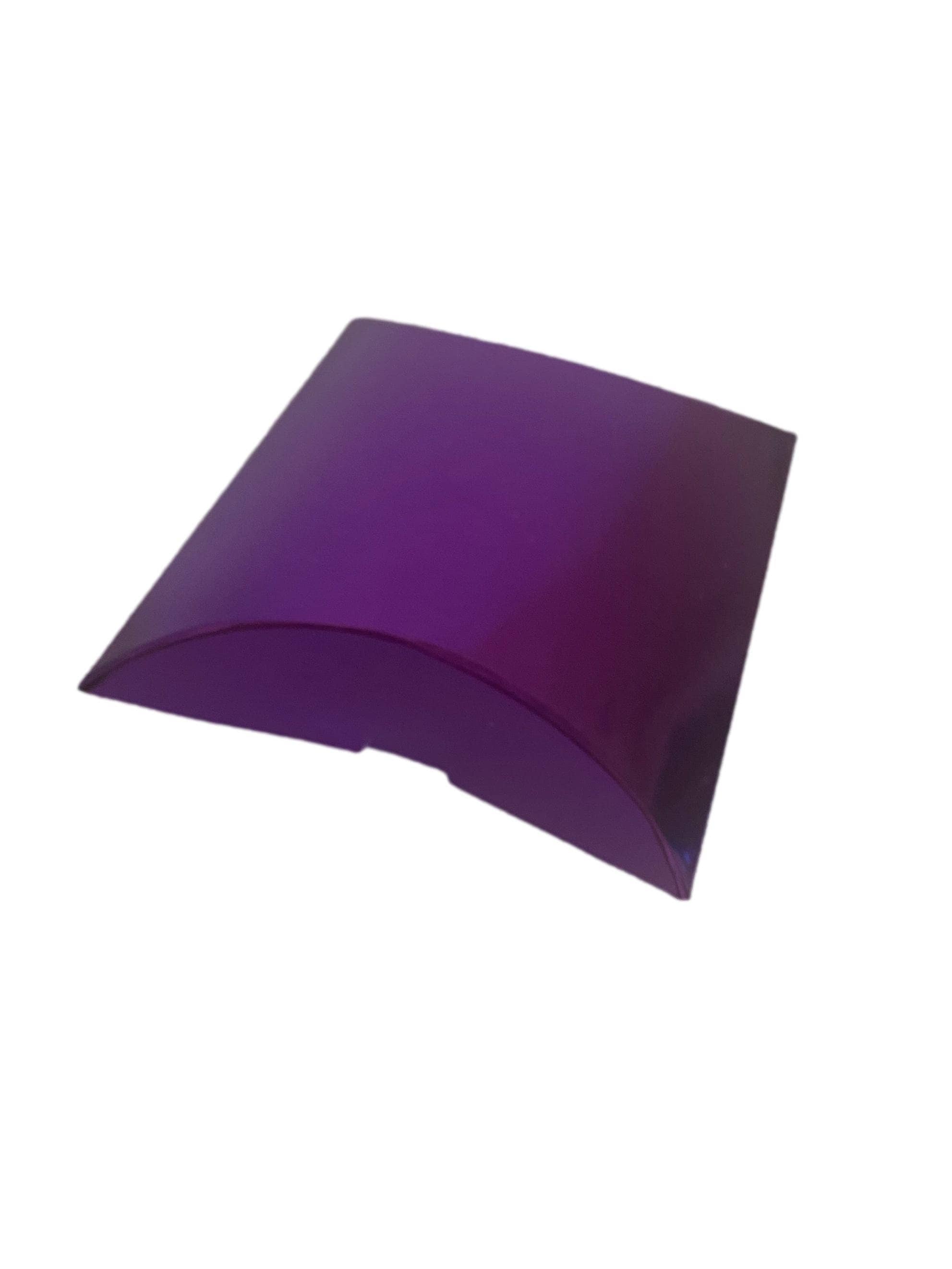Pack of 20 Small Metallic Purple Pillow Pouches, Boxes, Gift Box, Jewellery, Sweets, Gifts, Soaps, Garments, Christmas, Craft
