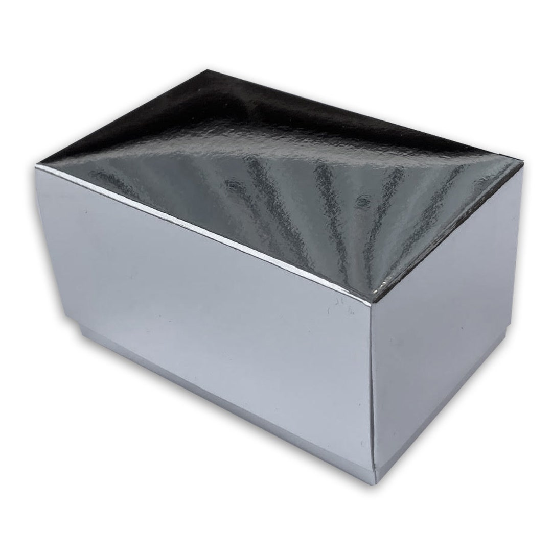 Silver Mini Box Pack of 5 Small Silver Gift Boxes, Business Cards, Chocolates, Candle ...