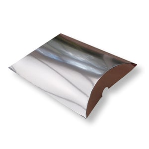 Pack de 20 pequeñas bolsas de almohadas de plata, cajas, caja de regalo, joyas, dulces, regalos, jabones, prendas de vestir, Navidad, artesanía