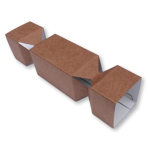Packung 50 kleine Kraft Braun Cracker Geschenkschachteln, Weihnachtsknacker, Pralinen, Süßigkeiten, Kuchen, Geschenke