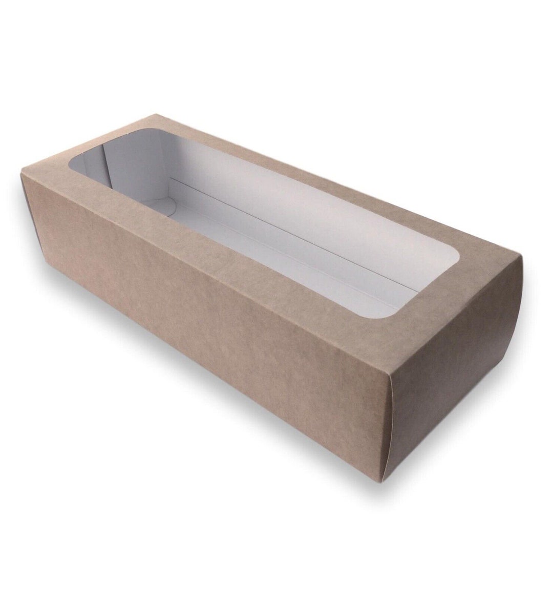 GUIFIER Confezione da 30 scatole per torte con finestra, scatola singola per pasticceria, Brownie scatole per biscotti per piccole torte, fragole, cupcake, pasticceria, ciambelle, bomboniera (marrone