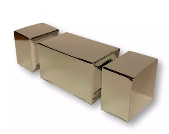 Pack of 20 Small Cracker Gift Boxes, Christmas Crackers, Chocolates, Sweets, Cakes, Gifts, Gold, Silver, Green, White