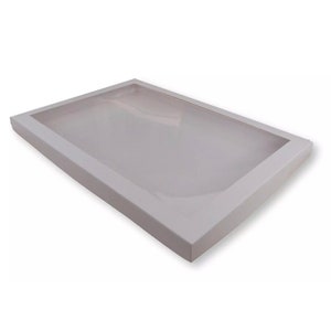 Lot de 50 boîtes-cadeaux A4 avec fenêtre Blanc/Or/Kraft Marron Cartes de voeux, bijoux, gâteaux, cadeaux
