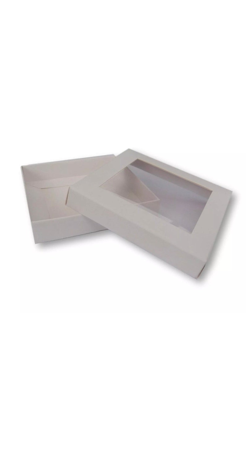 magnets coasters Pack of 55 4 x 4 White Gold Kraft Brown Silver Gift Boxes With Window Jewellery Cakes Gifts