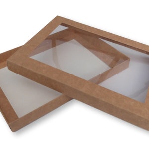 10 A5 Kraft Window Gift Boxes, Wenskaarten, Sieraden Dozen, Gunsten