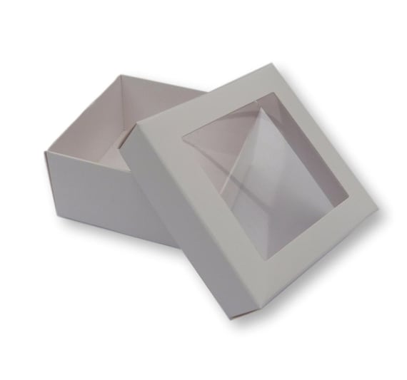 CAKES JEWELLERY ETC 3 x 3 INCH BOXES WITH WINDOW LID GIFTS