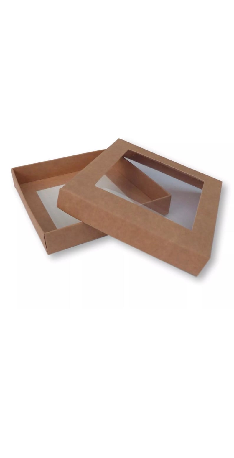 magnets coasters Pack of 55 4 x 4 White Gold Kraft Brown Silver Gift Boxes With Window Jewellery Cakes Gifts