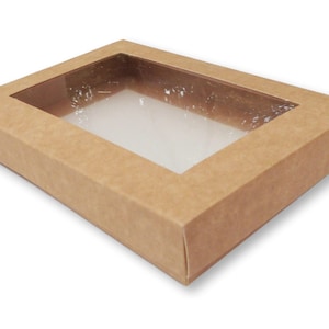 20 Kraft Brown C6 - A6 Window Gift Boxes, Para adaptarse a sobres C6, tarjetas de felicitación, cajas de joyería, favores, fotos, fotografías