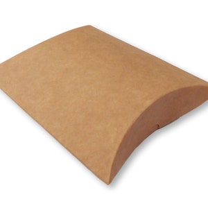 Pack de 10 bolsas medianas Kraft Brown Pillow Pouches, cajas, caja de regalo, joyas, dulces, regalos, jabones, prendas de vestir, bufandas, artesanía