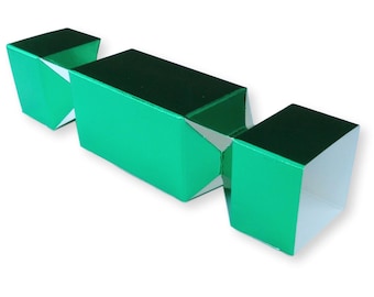 Pack of 10 Large Green Cracker Gift Boxes, Christmas Crackers, Chocolates, Sweets, Cakes, Gifts, Table Decorations, Party Favours,