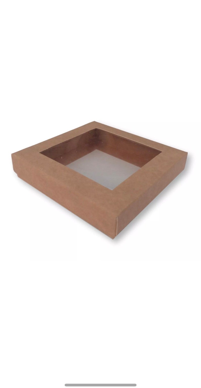 magnets coasters Pack of 55 4 x 4 White Gold Kraft Brown Silver Gift Boxes With Window Jewellery Cakes Gifts