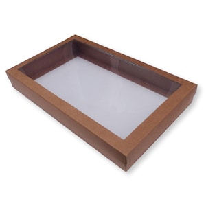 10 Large Brown Window Shirt Gift Boxes, Garments, Clothing, Jewellery, Clothes, Favours, Hampers