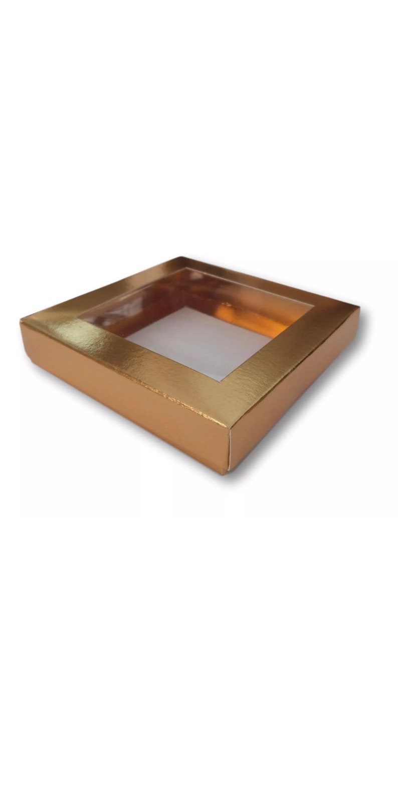 magnets coasters Pack of 55 4 x 4 White Gold Kraft Brown Silver Gift Boxes With Window Jewellery Cakes Gifts