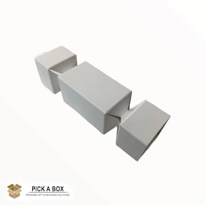 Pak met 10 grote witte geschenkverpakkingen cracker, kerstcrackers, chocolaatjes, snoep, taarten, geschenken, tafeldecoraties, feestartikelen,