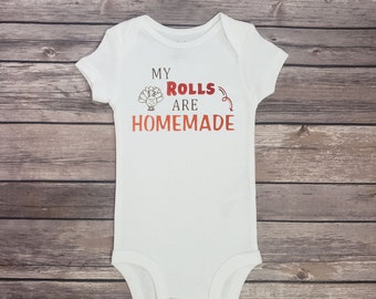 Custom Baby Onesie These Rolls Are Homemade Etsy