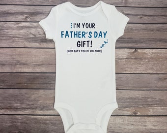 Happy Father's Day, baby bodysuit, baby Onesie®, baby outfit, baby gift, first Father's Day, Father's Day present, Funny Fathers day Present