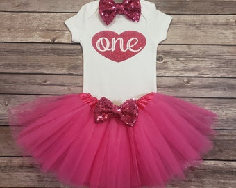 First Birthday Outfit, Baby Bodysuit, Baby Onesie®, First Birthday girl, Birthday outfit, tutu, babies first birthday, smash cake outfit