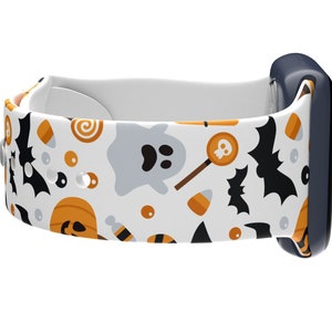 Halloween Classics Witches Bats Ghosts Apple Watch Pattern Silicone Bands Gift 38mm 40mm 41mm 42mm 44mm 45mm Series 1-8 & SE