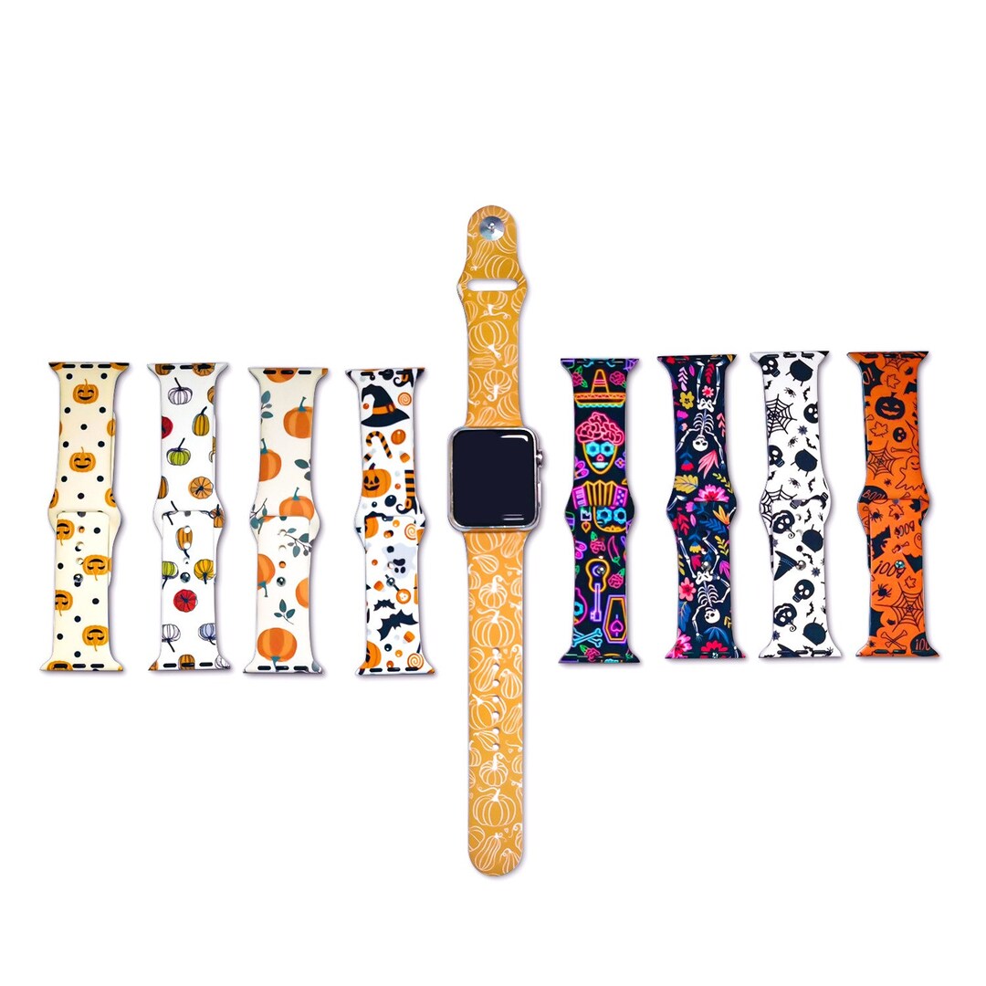 Fall Halloween Apple Watch Bands Silicone Gift 38mm 40mm 41mm 42mm 44mm