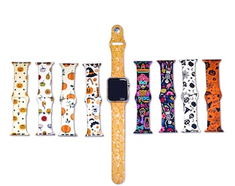 Fall Halloween Apple Watch Bands Silicone Gift 38mm 40mm 41mm 42mm 44mm 45mm 49mm Series 1-8 & SE