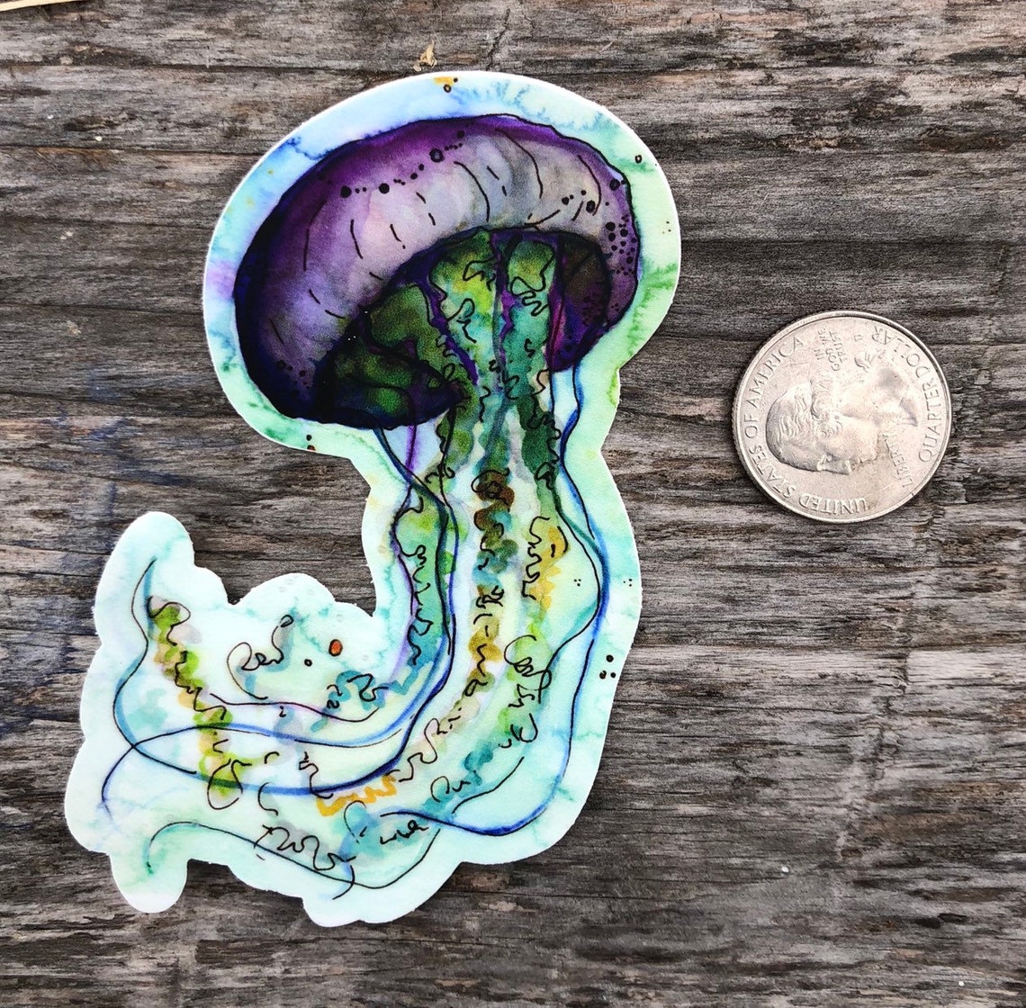 Jellyfish Sticker Etsy