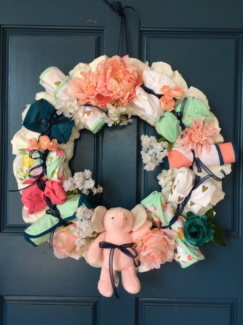 diaper wreath for girl