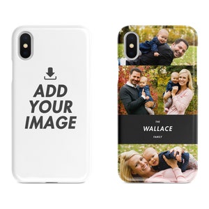 Custom Phone Case With Two Photos And Your Name Personalized Etsy