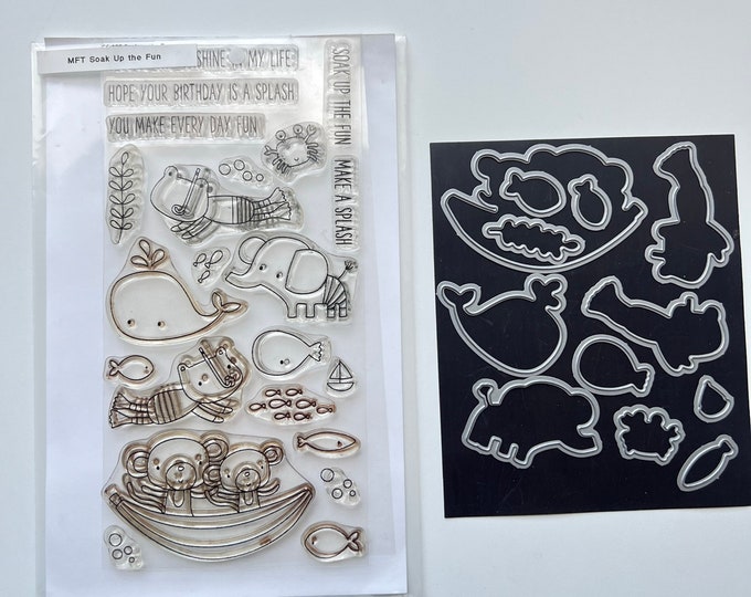 My Favorite Things (MFT) - Soak up the Fun Stamps and Dies - Etsy