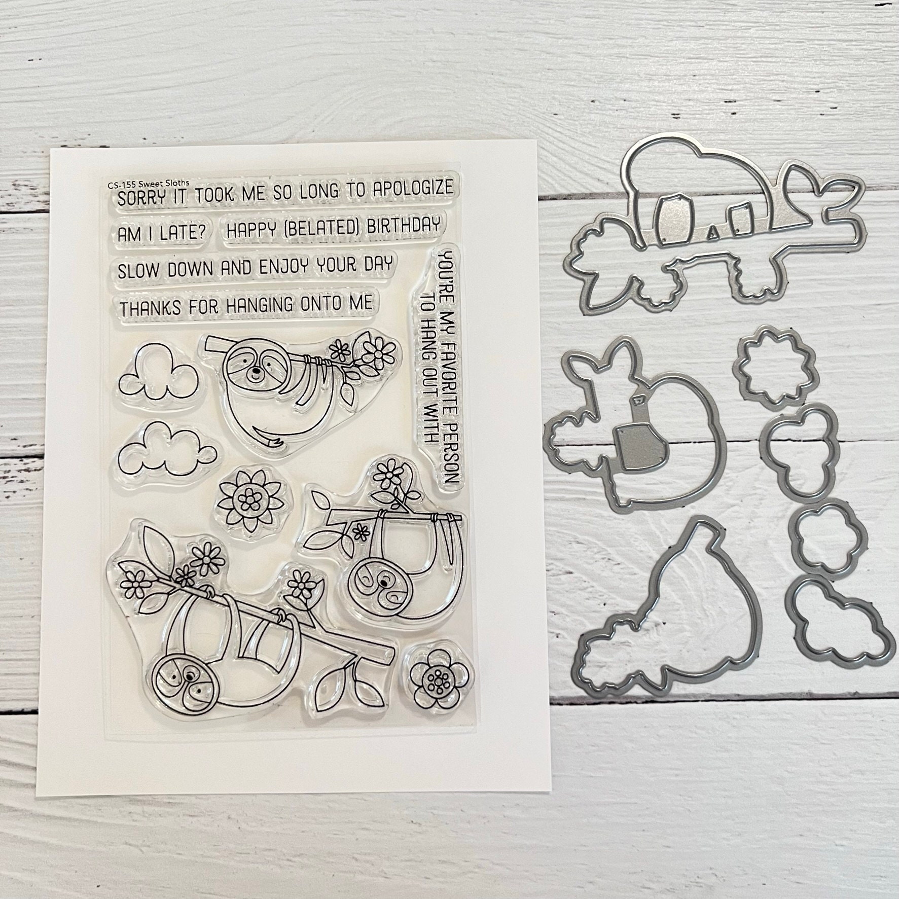 My Favorite Things (MFT) - Sweet Sloths Stamps and Dies - Etsy