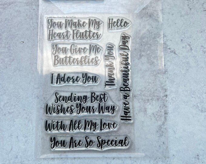 My Favorite Things (MFT) - You Give Me Butterflies Stamps - Etsy