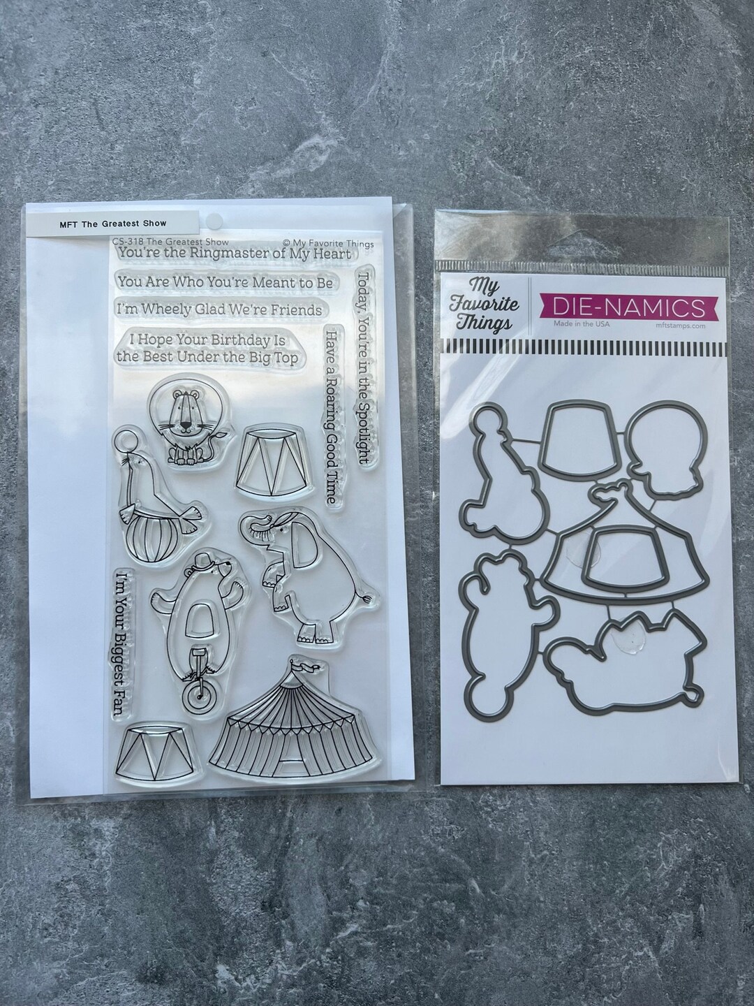 My Favorite Things (MFT) - the Greatest Show Stamps and Dies - Etsy