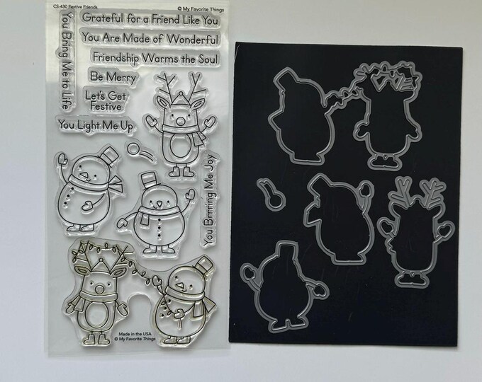 My Favorite Things (MFT) - Festive Friends Stamps and Dies - Etsy