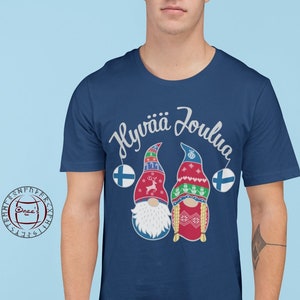 Hyvaa Joulua Shirt, Finnish Merry Christmas, Finland Tonttu, Scandinavian Christmas Gift