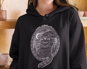Yule Cat Hoodie, Jolakotturinn, Icelandic Christmas, Gledileg Jol, Scandinavian Christmas Hoodie Gift
