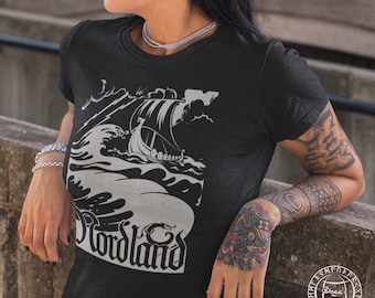 Drakkar Wikinger Schiff Shirt, Drachenboot, Nordsee, Nordland, Altnordens Geschenk