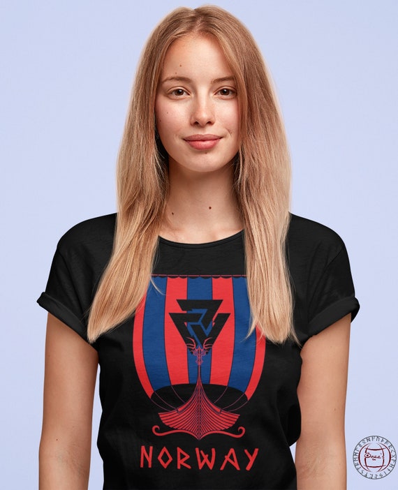 Norway Viking Ship Shirt Norwegian Flag Dragon Boat T-Shirt Norway Viking Ship Shirt Norwegian Flag Dragon Boat T-Shirt