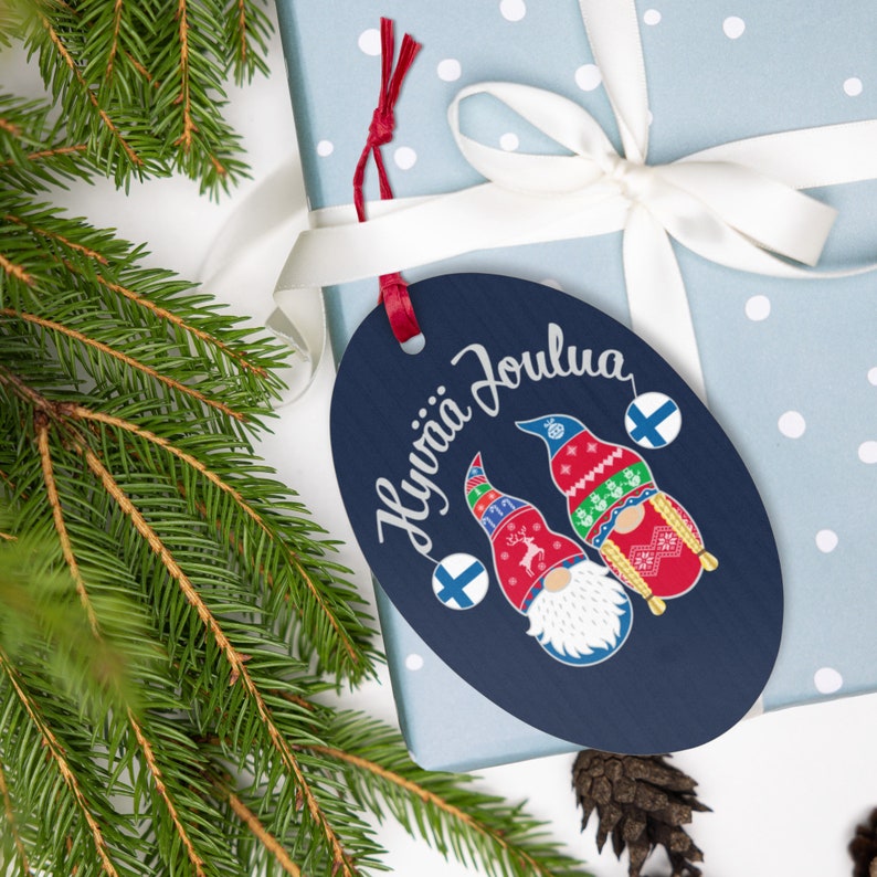 Hyvaa Joulua Ornament Finnish Merry Christmas Finland Tonttu - Etsy Canada