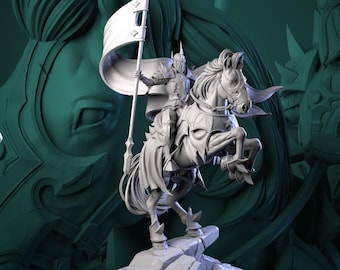 Cultist Knight // Armored Rider // Banner Carrier // Dnd Mini